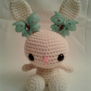 BUTTERFLY #2 = Easter Bunny - Handmade Crochet Amigurumi