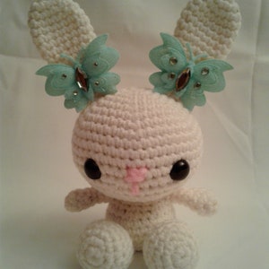 BUTTERFLY 2 Easter Bunny Handmade Crochet Amigurumi image 1