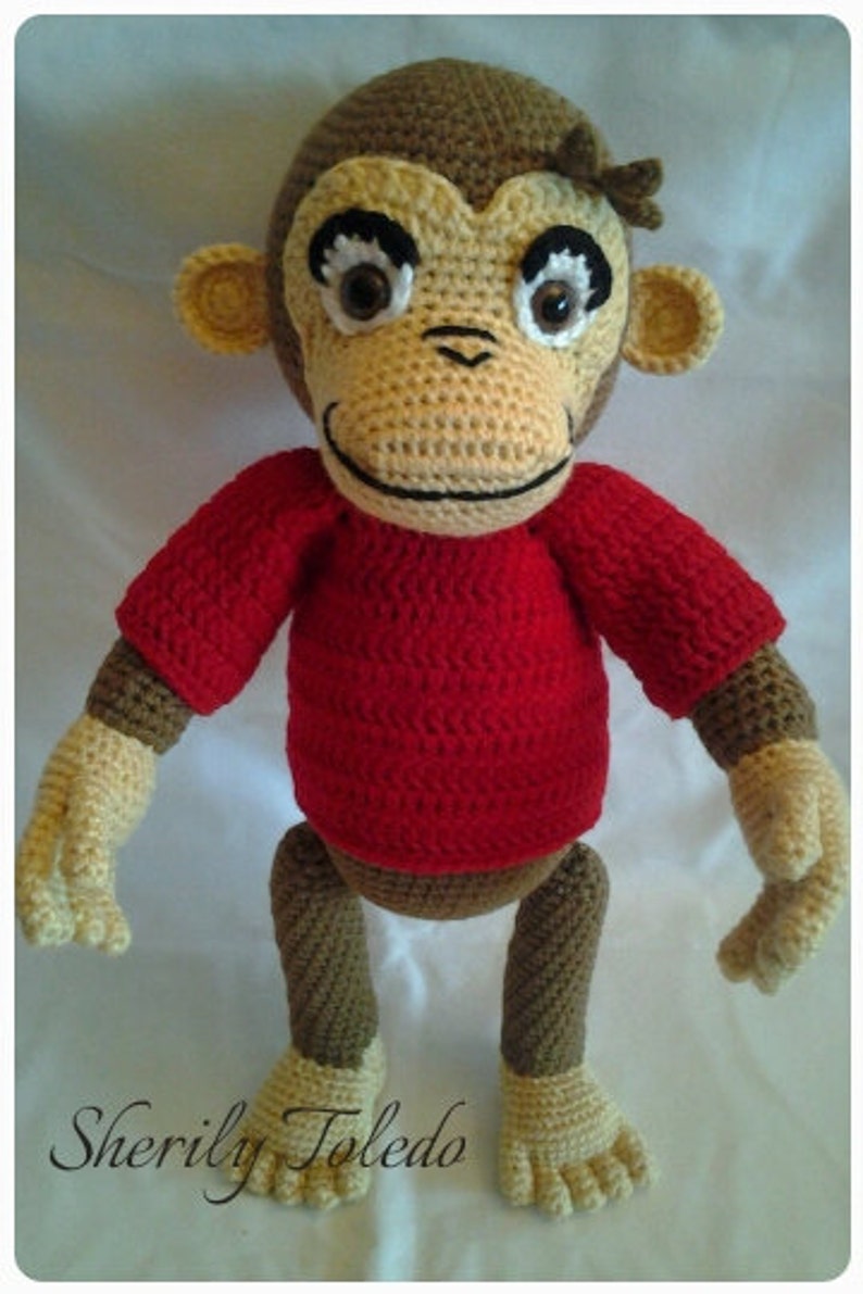 PATTERN Chimp George Crochet Amigurumi Pattern image 4