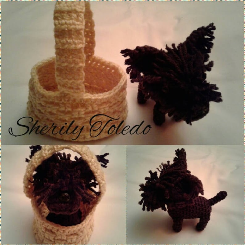 PATTERN Cairn Terrier in basket Toto Crochet Amigurumi Pattern image 6