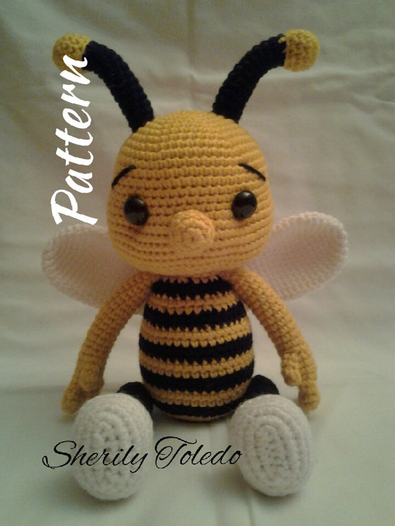 PATTERN Baby Bee Bumble Crochet Amigurumi Pattern image 1