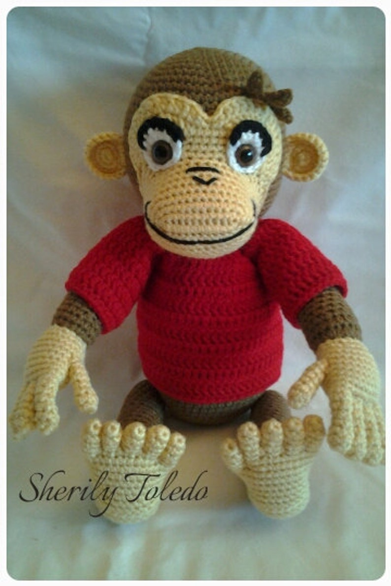 PATTERN Chimp George Crochet Amigurumi Pattern image 2