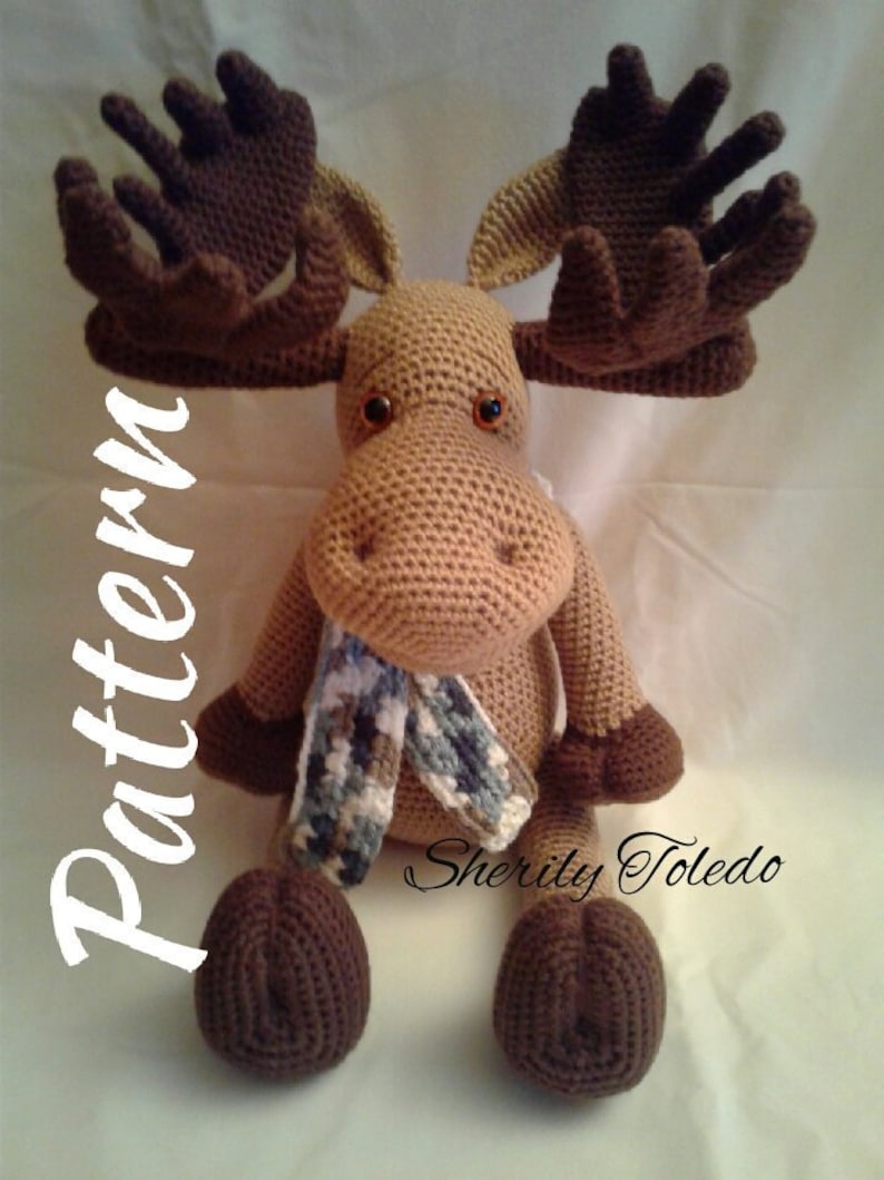 PATTERN Moses the Moose Crochet Amigurumi Pattern image 2