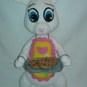 BAKER BUNNY = Crochet Amigurumi BUNNY  - Crochet bunny rabbit - Handmade Crochet rabbit - Easter Bunny Rabbit
