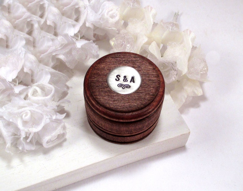 Ring Bearer Box Personalized Round Wedding Ring Box Custom Etsy