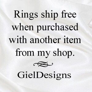 Text only on a white background. It says rings ship free when purchased with another item from my shop Gieldesigns.