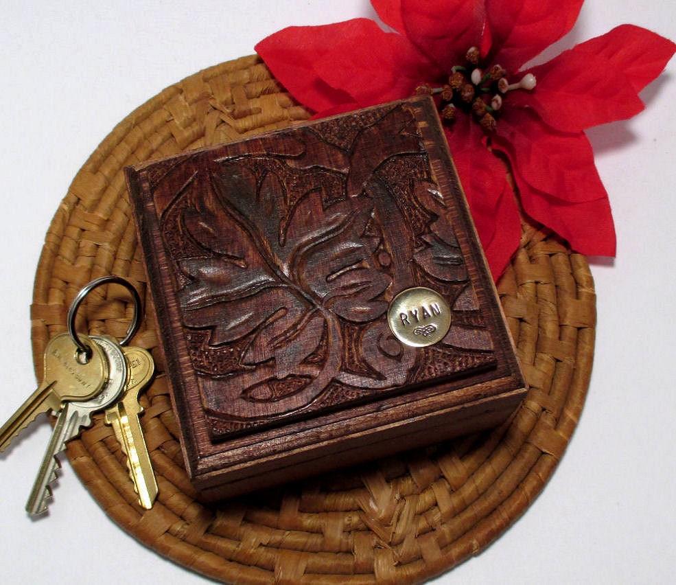 Groomsman Gift Box Personalized Mens Jewelry Box Gift for Etsy