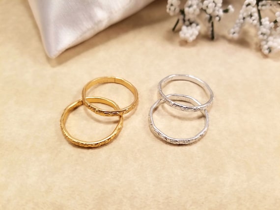 Faux Wedding Bands for Ring Bearer Pillow Fake Rings for Bridal Ceremony Imitation Gold or Silver Jewelry Props Set of 2 Etsy