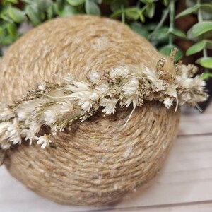 WillowNewborn Flower Crown, Newborn Photography Prop, Newborn Flower Halo, Neutral Flower Crown, Dried Flower Crown, Sitter Flower Crown image 10