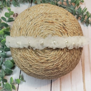Paisley--Newborn Pearl headband--Newborn Tieback--Newborn-Child Tieback--Newborn Photography Prop--Newborn Headband