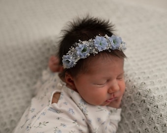 Melody--Newborn Flower Crown--Newborn Photography Prop--Newborn Flower Halo-- Flower Crown-- Dried Flower Crown