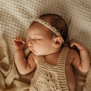 AspenNeutral Headband, Newborn Photo Prop, Newborn Headband, Newborn Props, Photography Props, Newborn Photography image 2