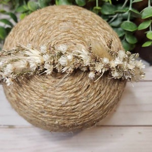 WillowNewborn Flower Crown, Newborn Photography Prop, Newborn Flower Halo, Neutral Flower Crown, Dried Flower Crown, Sitter Flower Crown image 5