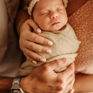 AspenNeutral Headband, Newborn Photo Prop, Newborn Headband, Newborn Props, Photography Props, Newborn Photography image 3