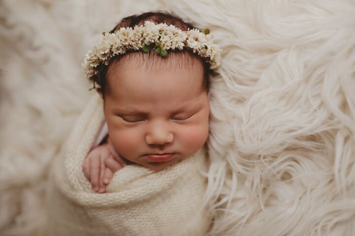 Olivia--Newborn Flower Crown--Newborn Photography Prop--Newborn Flowe…