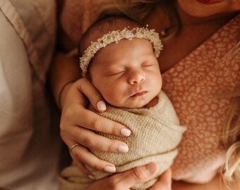 Aspen--Neutral Headband, Newborn Photo Prop, Newborn Headband, Newborn Props, Photography Props, Newborn Photography