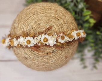 Mylah--Newborn Flower Crown--Newborn Photography Prop--Newborn Flower Halo-- Flower Crown-- Dried Flower Crown