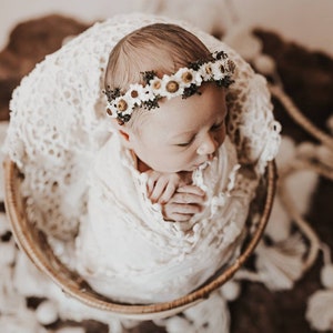 Amelia--Neugeborenen Blumenkrone--Neugeborenenfotografie Prop--Newborn Flower Halo-- Blumenkrone-- Getrockneter Blumenkranz