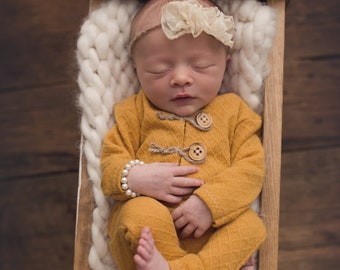 Emerson--Newborn Romper-- Newborn Pajamas--Newborn outfit--Newborn Photography Prop--Newborn Outfit--Baby Clothes