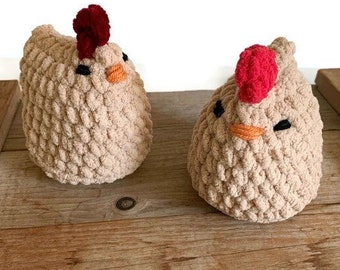Farmhouse Baby Chicken Crochet Plushie - Handmade - Chicken Lovers Gift - So Soft and Squishy