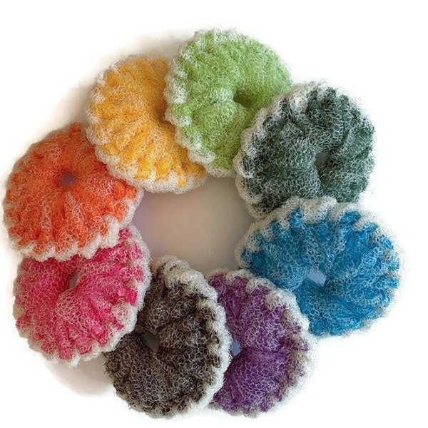 3" Kitchen Scrubbies - Set of 2 Through 8 - Nylon Dish Scrubbies - Pot Scrubbers