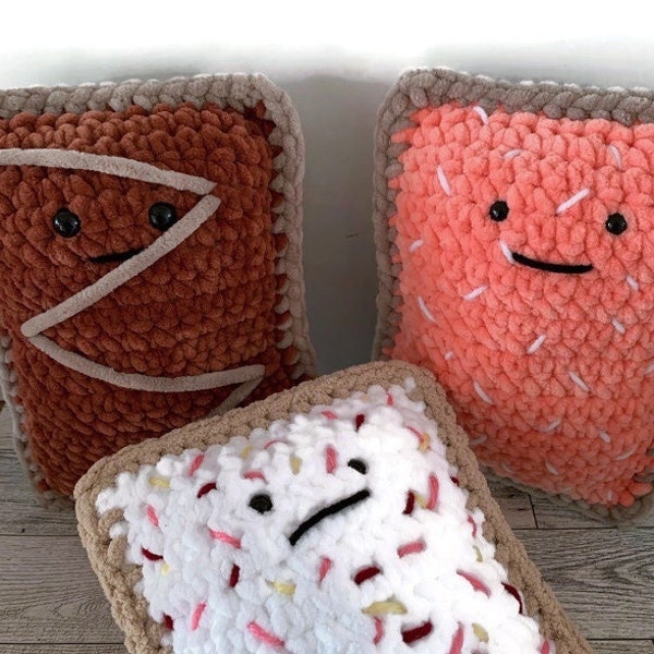 Crochet Poptart - Poptart Plushie - Huggable Pastries