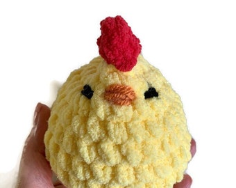 Farmhouse Baby Chicken Crochet Plushie - Handmade - Chicken Lovers Gift - So Soft and Squishy