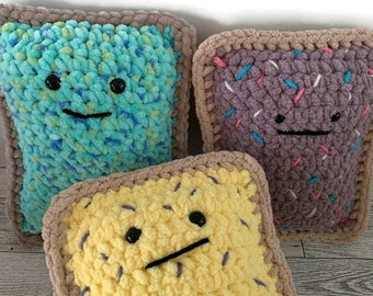 Crochet Poptart - Poptart Plushie - Huggable Pastries