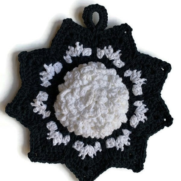 Flower Potholder Etsy