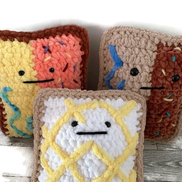 Crochet Poptart - Poptart Plushie - Huggable Pastries