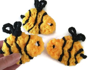 Bee Dish Scrubbies Choose 2 Through 6 - Nylon Scrubbies - Pot Scrubbers