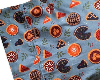 Pillowcase - Flannel Pillow Cover - Pies - Baker's Gift - French Seams