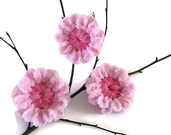 Flower Dish Scrubbies, Cherry Blossom Dish Scrubbers,You choose 2 Through 6 Crocheted Cherry Blossoms,Kitchen Decor, Great on Teflon