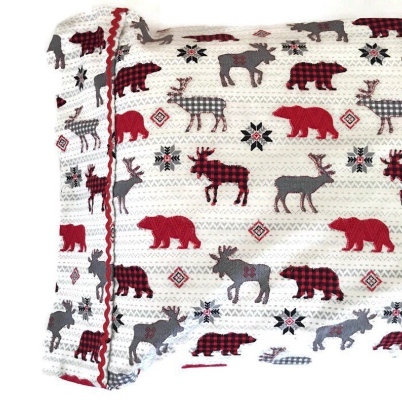 Pillowcase Flannel Pillow Cover Moose Bear Deer Etsy
