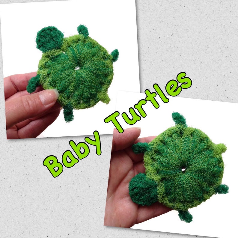Turtle Scrubbies Housewarming Gift Gift for Him or Her 3 to 6 Nylon Netting Baby Turtle Dish Scrubbies Double-Layered and Super Durable