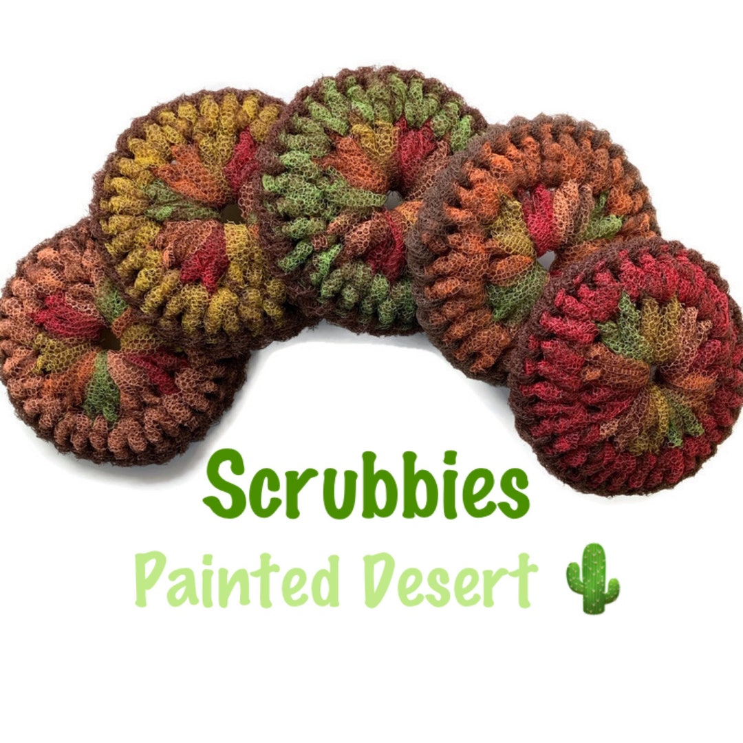 Scrubbies - Set of 5 - Crochet Pot Scrubbers - Painted Desert Colors - Etsy