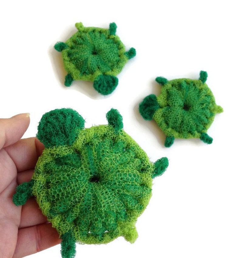 Turtle Scrubbies Housewarming Gift Gift for Him or Her 3 to 6 Nylon Netting Baby Turtle Dish Scrubbies Double-Layered and Super Durable