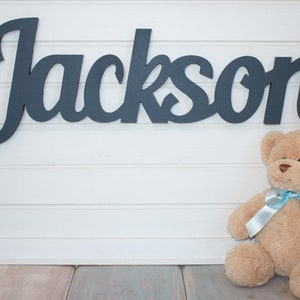 Wood name sign, Personalized nursery name, baby name, custom nursery decor, custom name plaque, personalized boys room, above a crib