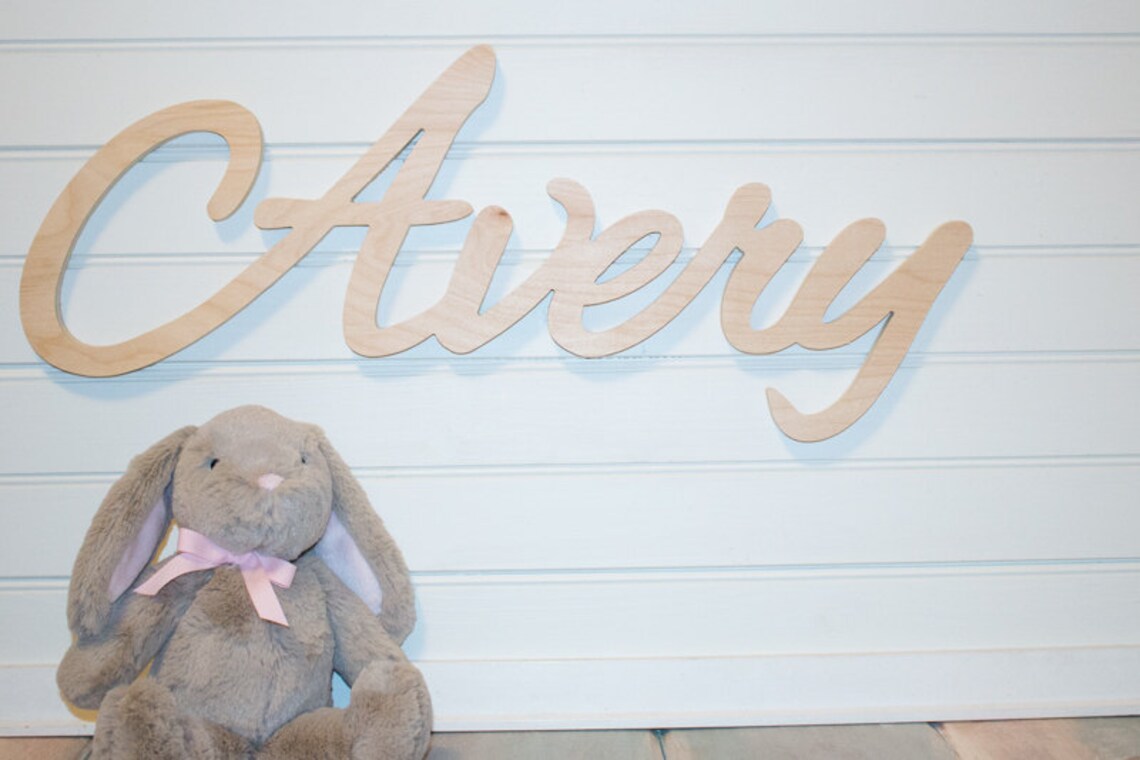 Nursery Name Sign Baby Name Plaque DIY Large Unpainted Etsy
