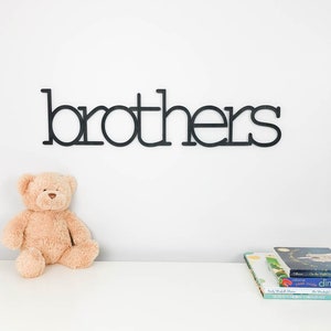 brothers wood sign,  sibling shared room sign,  big brother sign,  toddler room sign,  nursery wall decor,  twin nursery sign, playroom sign