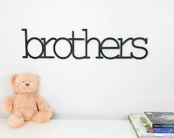 brothers wood sign,  sibling shared room sign,  big brother sign,  toddler room sign,  nursery wall decor,  twin nursery sign, playroom sign