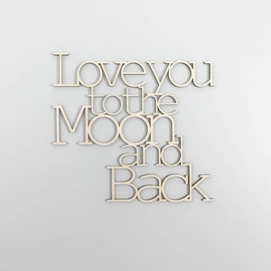 Love you to the Moon and Back wood sign | baby nursery decor | modern kids room | moon and stars wall decor | baby shower decoration