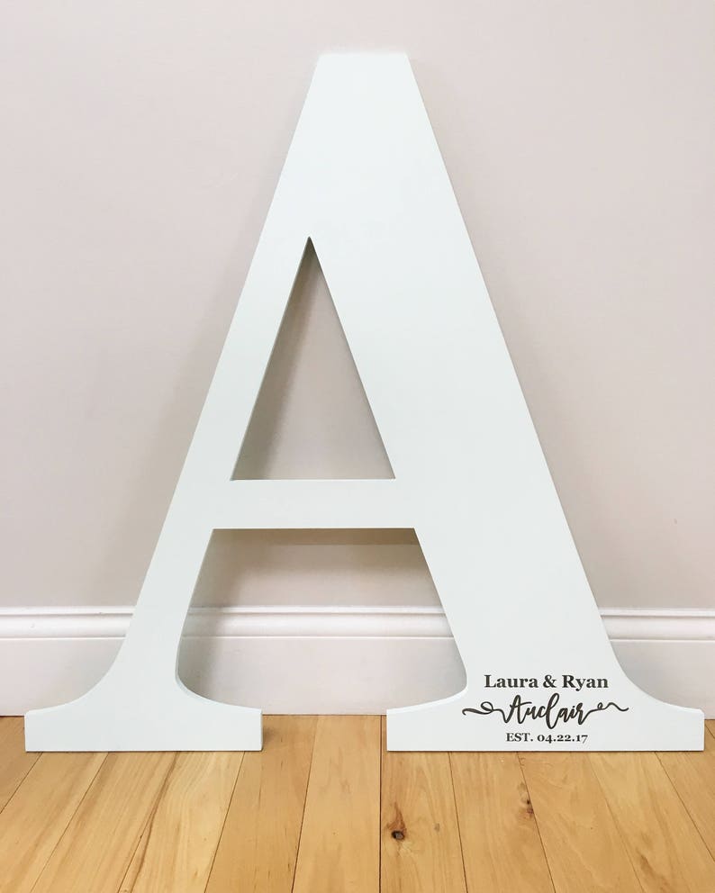Wood Letter Wedding Guest Book Alternative 30 Inch Letter Etsy