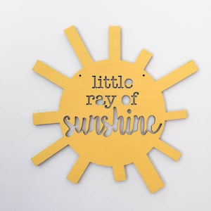 Little Ray of Sunshine wood sign | baby nursery decor | modern kids room sign | you are my sunshine |  baby shower | birthday party decor