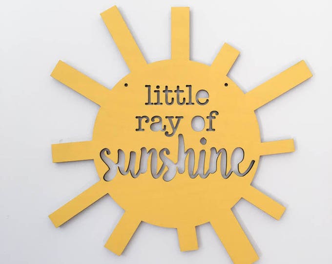 Little Ray of Sunshine wood sign | baby nursery decor | modern kids room sign | you are my sunshine |  baby shower | birthday party decor