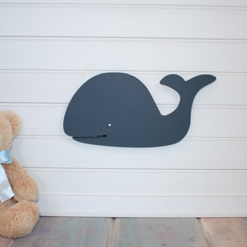 6 Inch Tall Navy Blue Whale Nursery Wall Decor Nautical Etsy