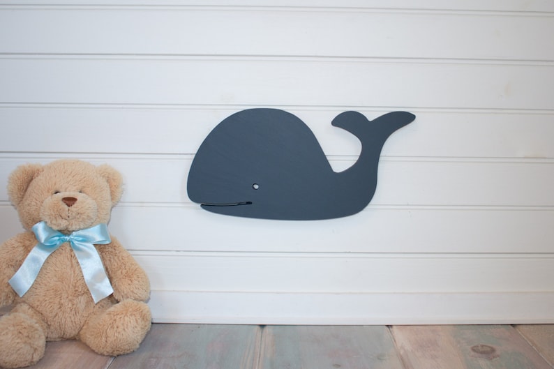6 inch tall Navy Blue Whale nursery wall decor nautical Etsy