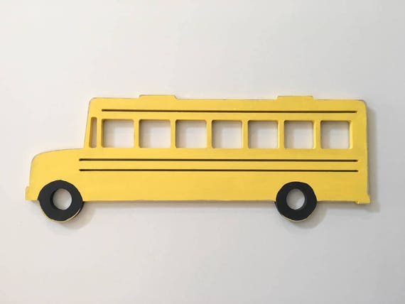 Choose from 21 Sizes School Bus Wood Cut Out