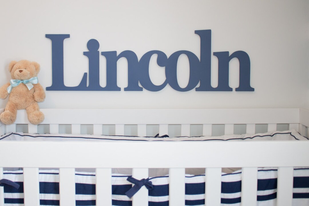 Printed Letter Font Name Sign 11 12 Letters Baby Name Plaque PAINTED