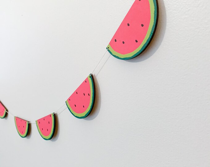 Watermelon Banner , garland for kids room , wall decor watermelon party decor